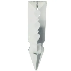 Classical Crystal 3 inches Clear Prism with One Hole on Top