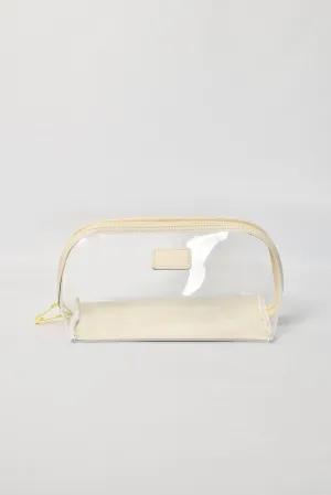 Clear Arc Makeup Bag Ivory- Large