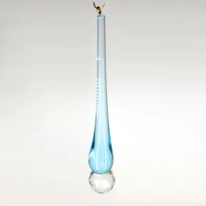 Combination Drop Crystal 5 inches Blue and Clear Prism