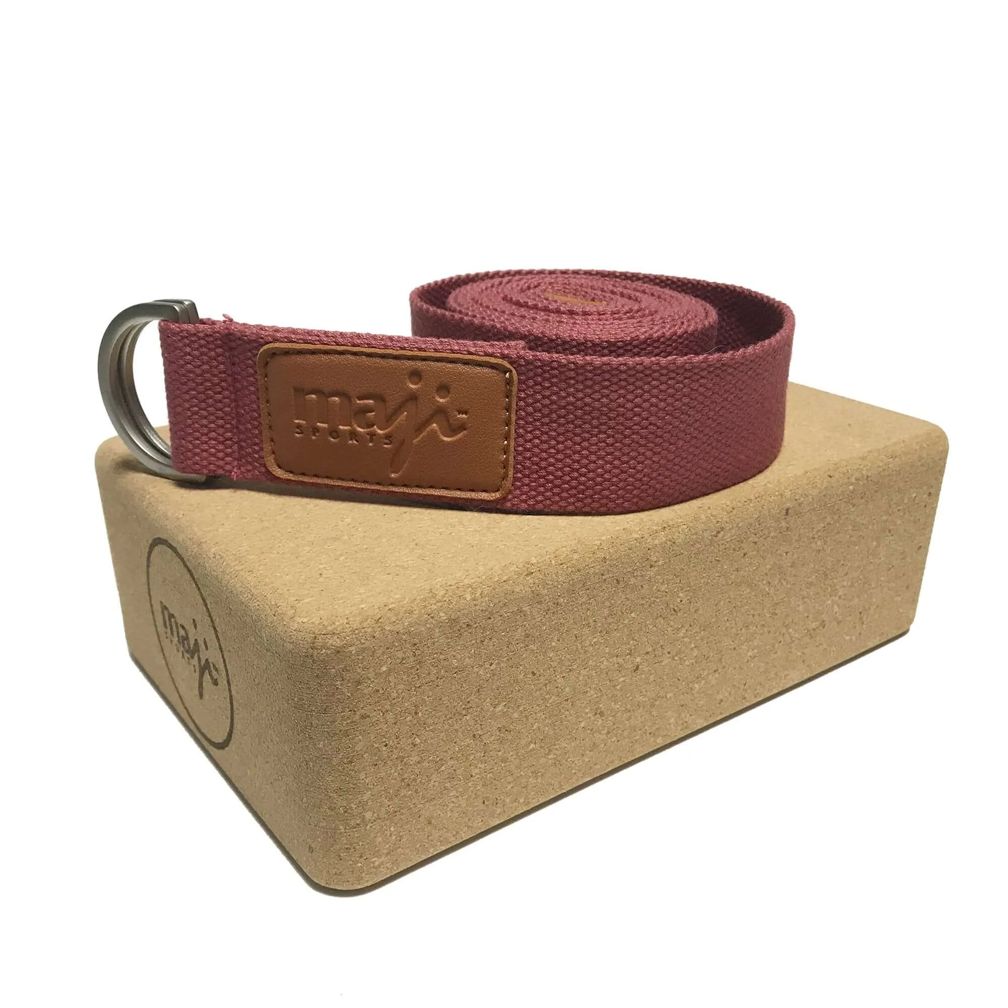 Cork Yoga Block & Strap Combo by Jupiter Gear