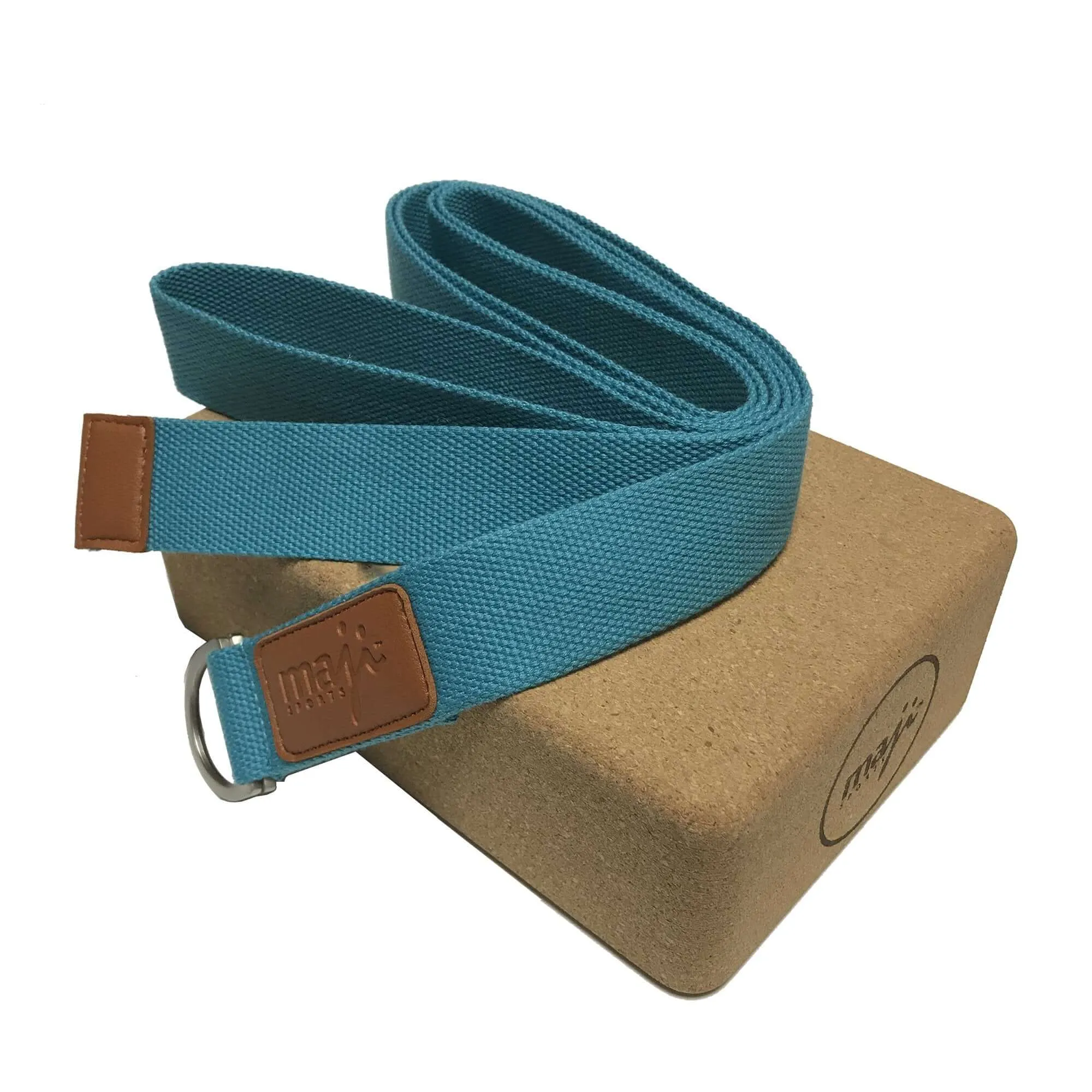 Cork Yoga Block & Strap Combo by Jupiter Gear