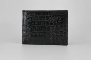 Crocodile Bifold Wallet - Black