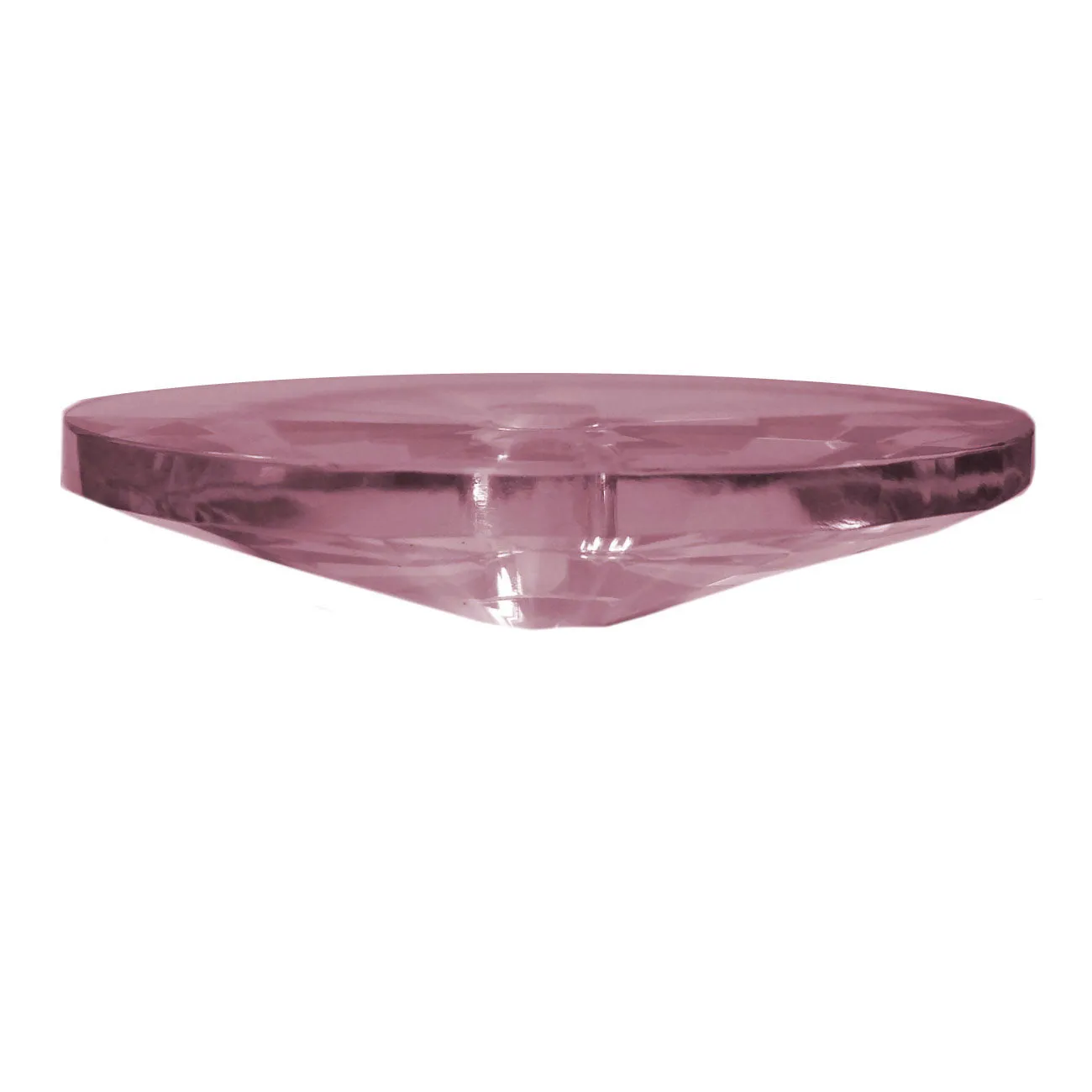 Crystal Bobeche 4-inch Pink with 10mm Center Hole