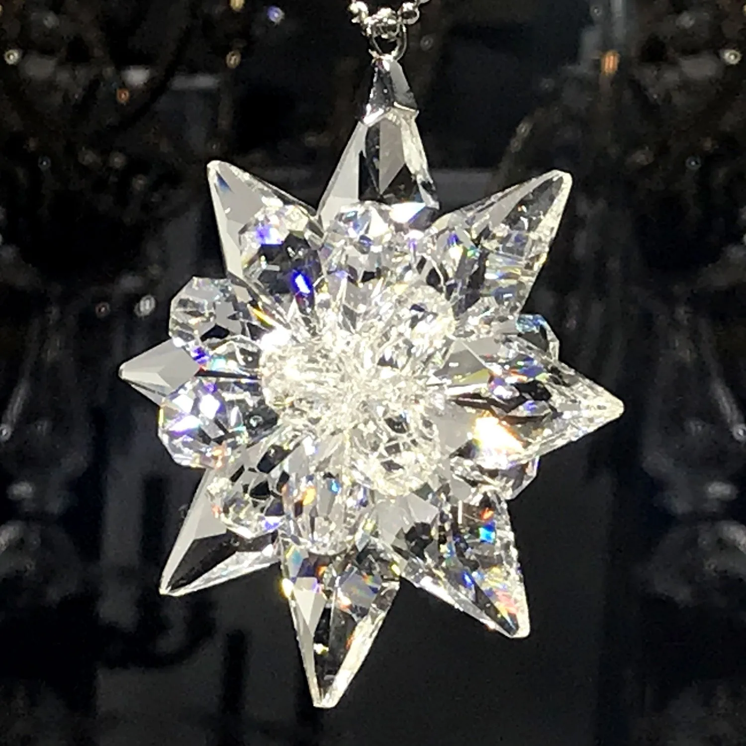 Crystal Ornament Clear Star Prism Colorful Magnificent Crystals 3-inch