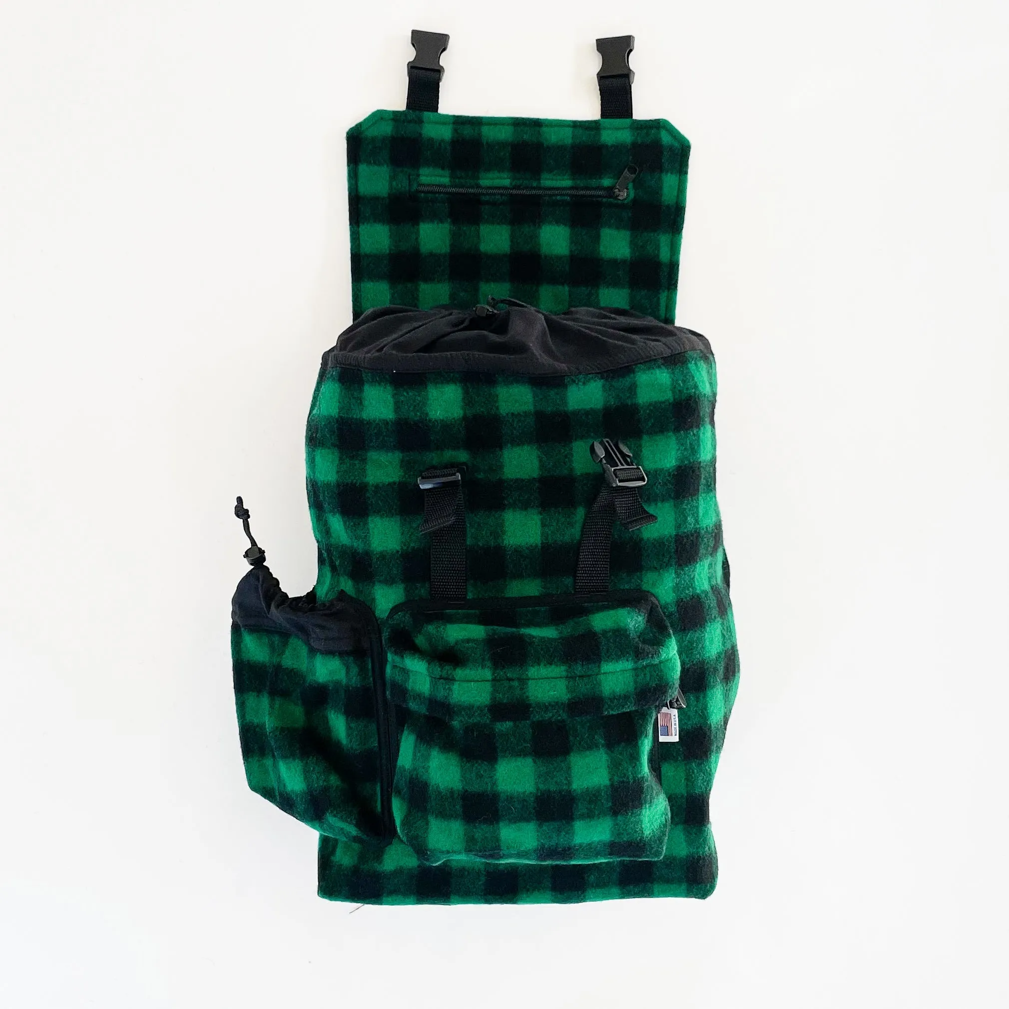 Day Pack - Green Black Buffalo