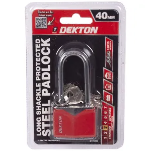 Dekton 40mm Long Shacked Protected Steel Padlock