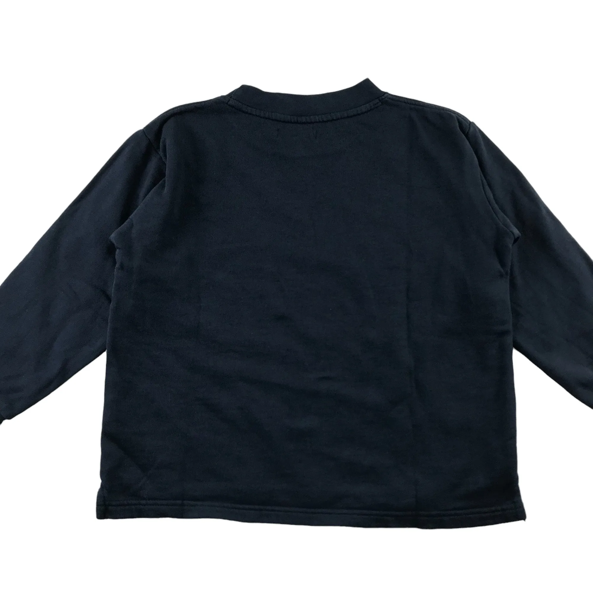 Edward Sinclair sweater 5-6 years navy graphic text print cotton