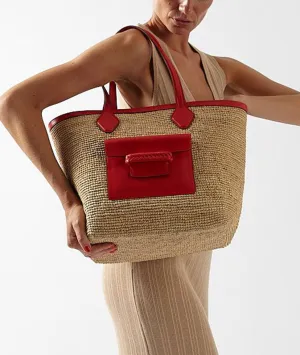 Elena - Raffia/Calfskin