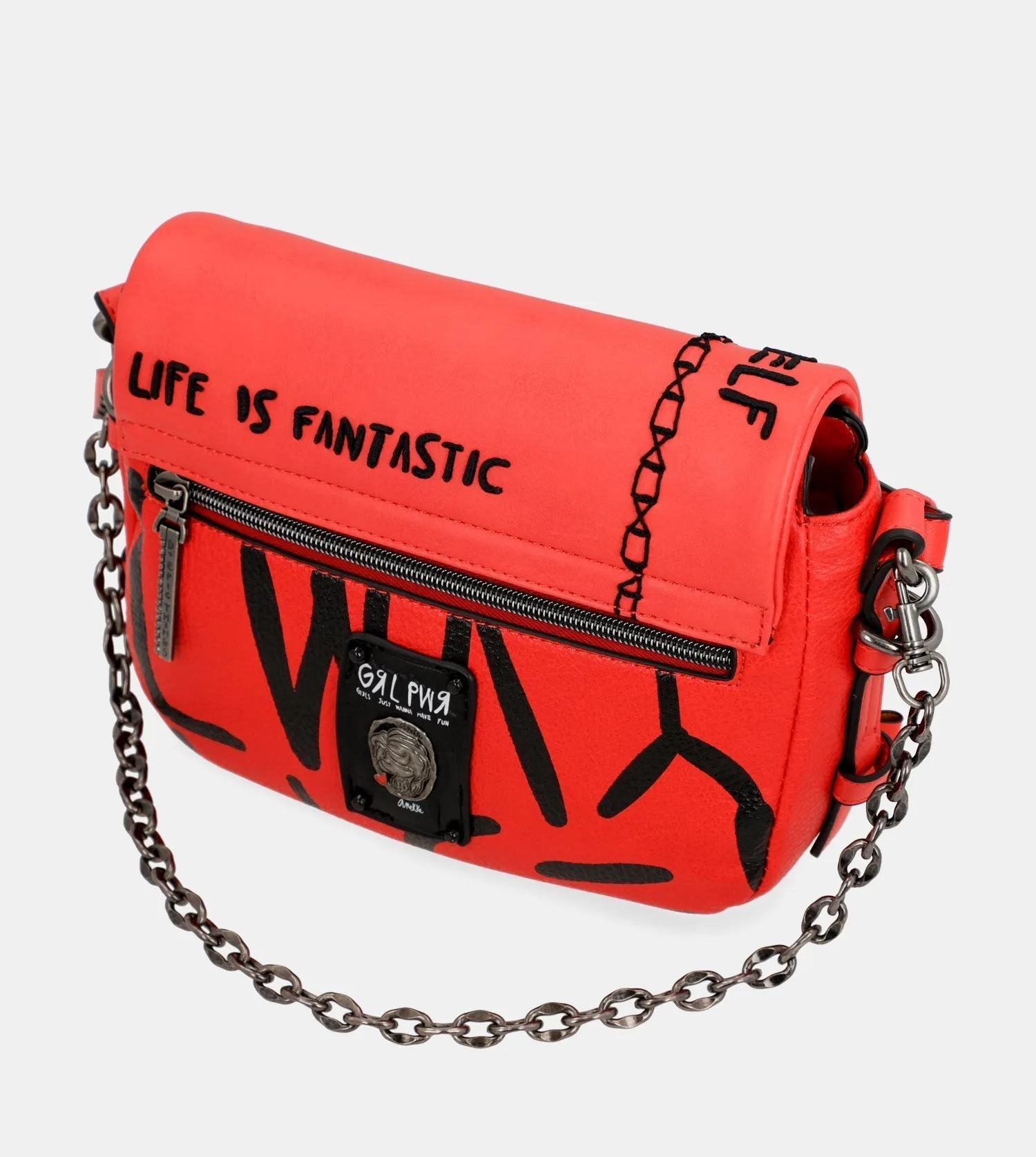 Energy red flap bag