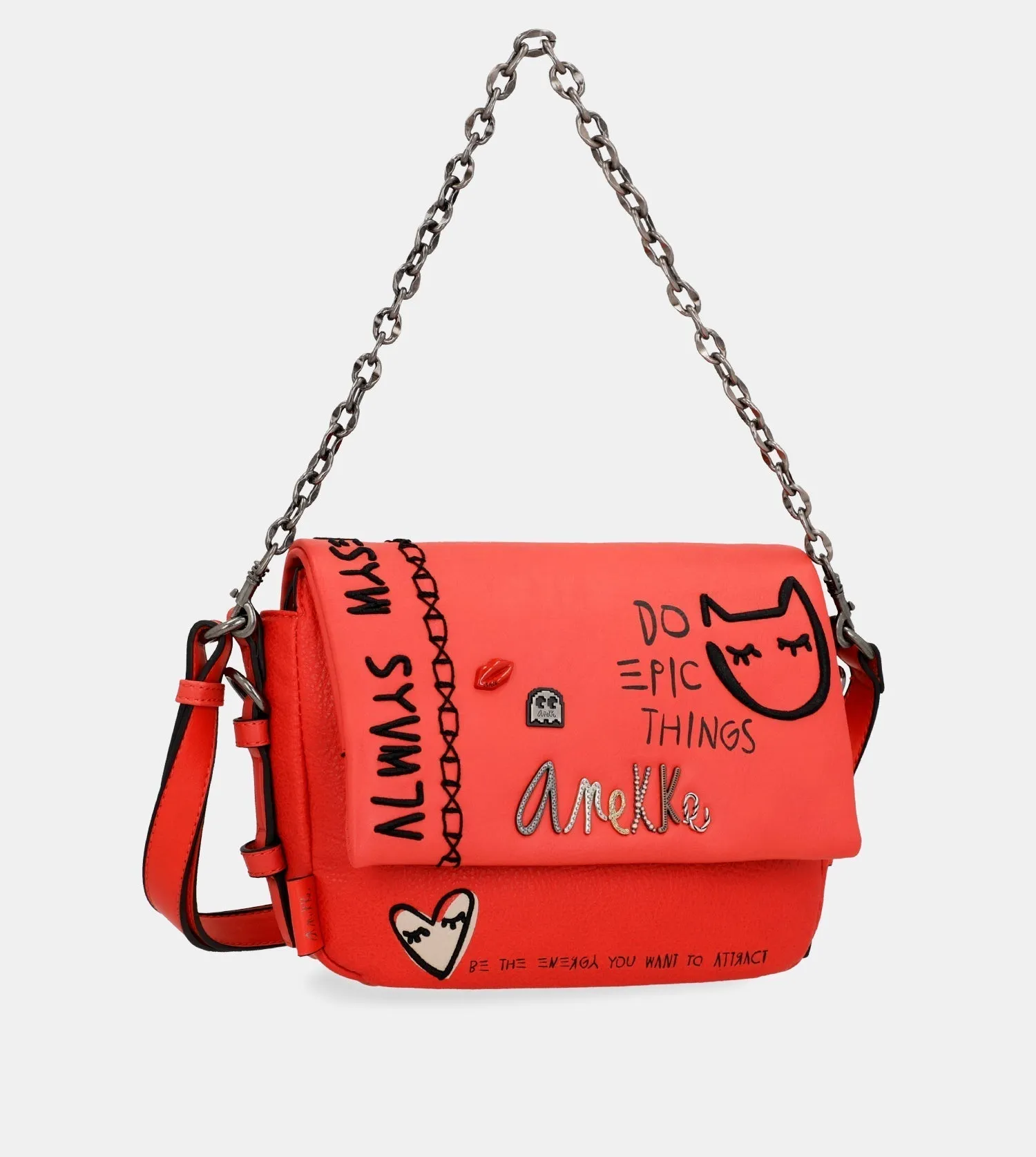 Energy red flap bag