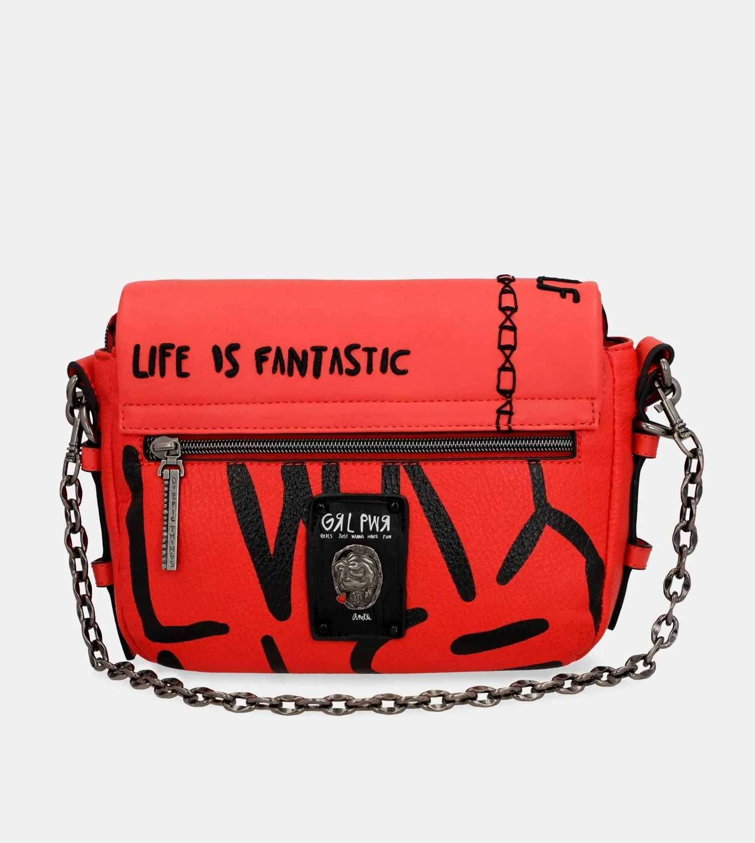 Energy red flap bag