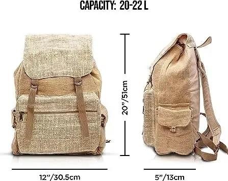 Fashionable Hemp Travel Gear- "Drawstring Hemp Backpack"