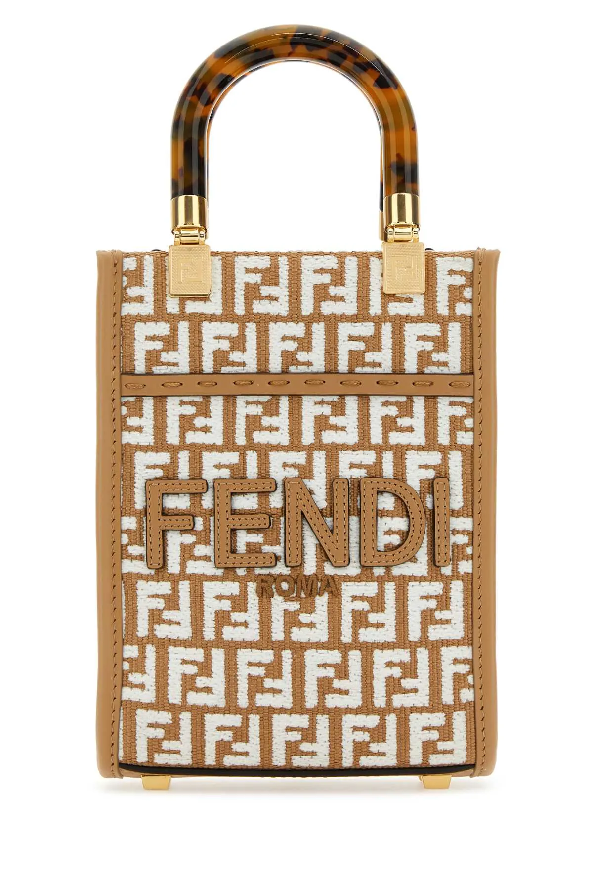 FENDI Mini Sunshine Handbag - Stylish Embroidered Fabric