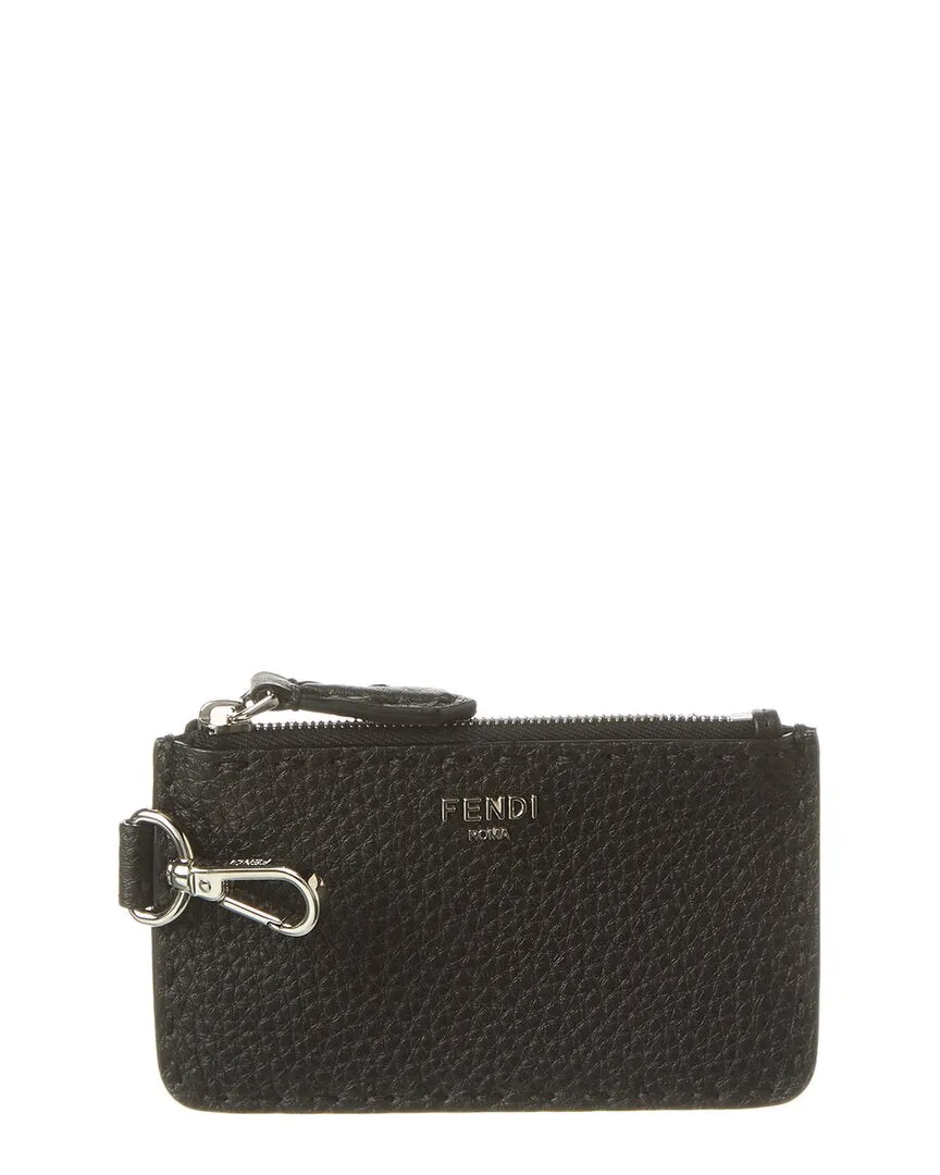 FENDI Selleria Leather Card Holder