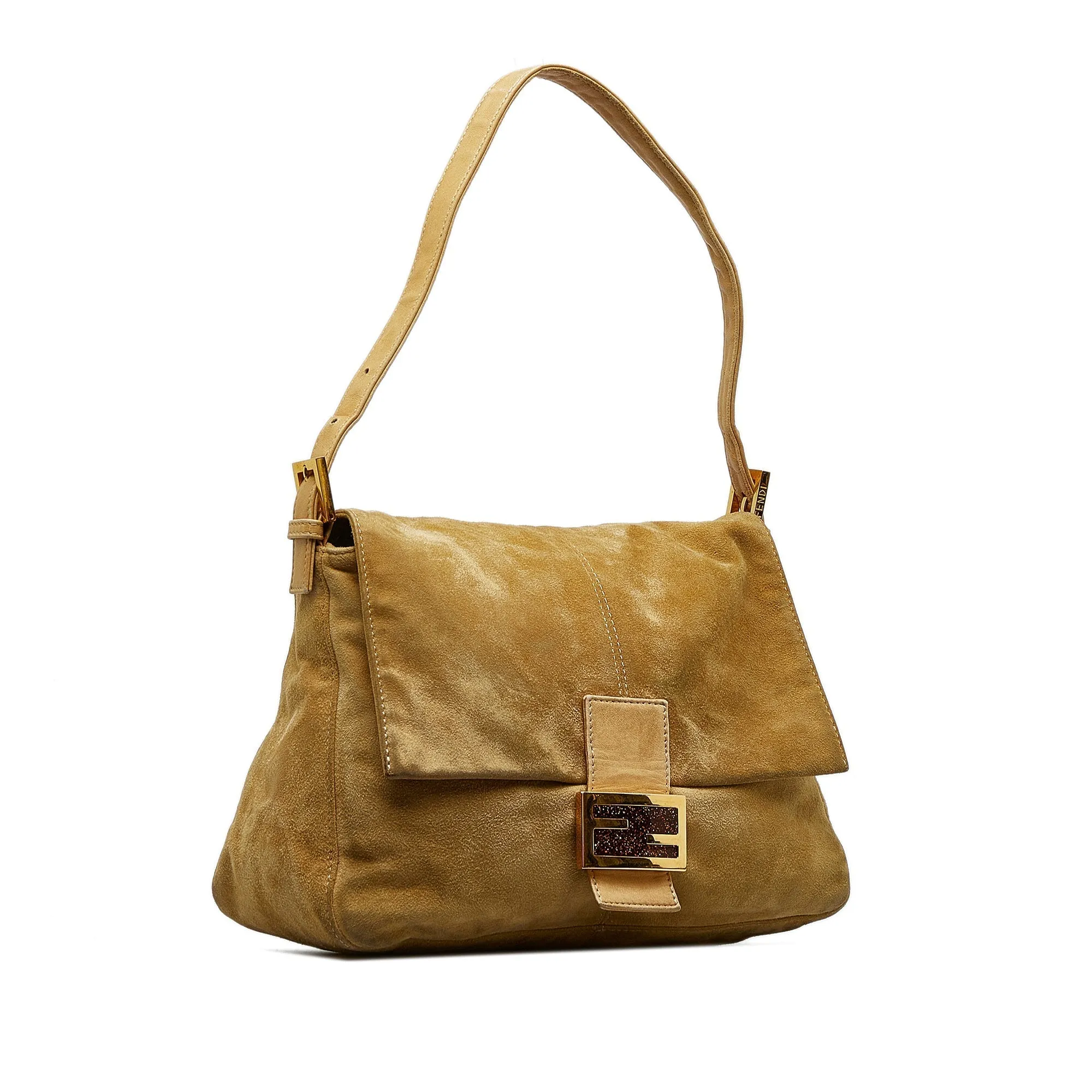 FENDI Suede Mamma Forever Shoulder Bag