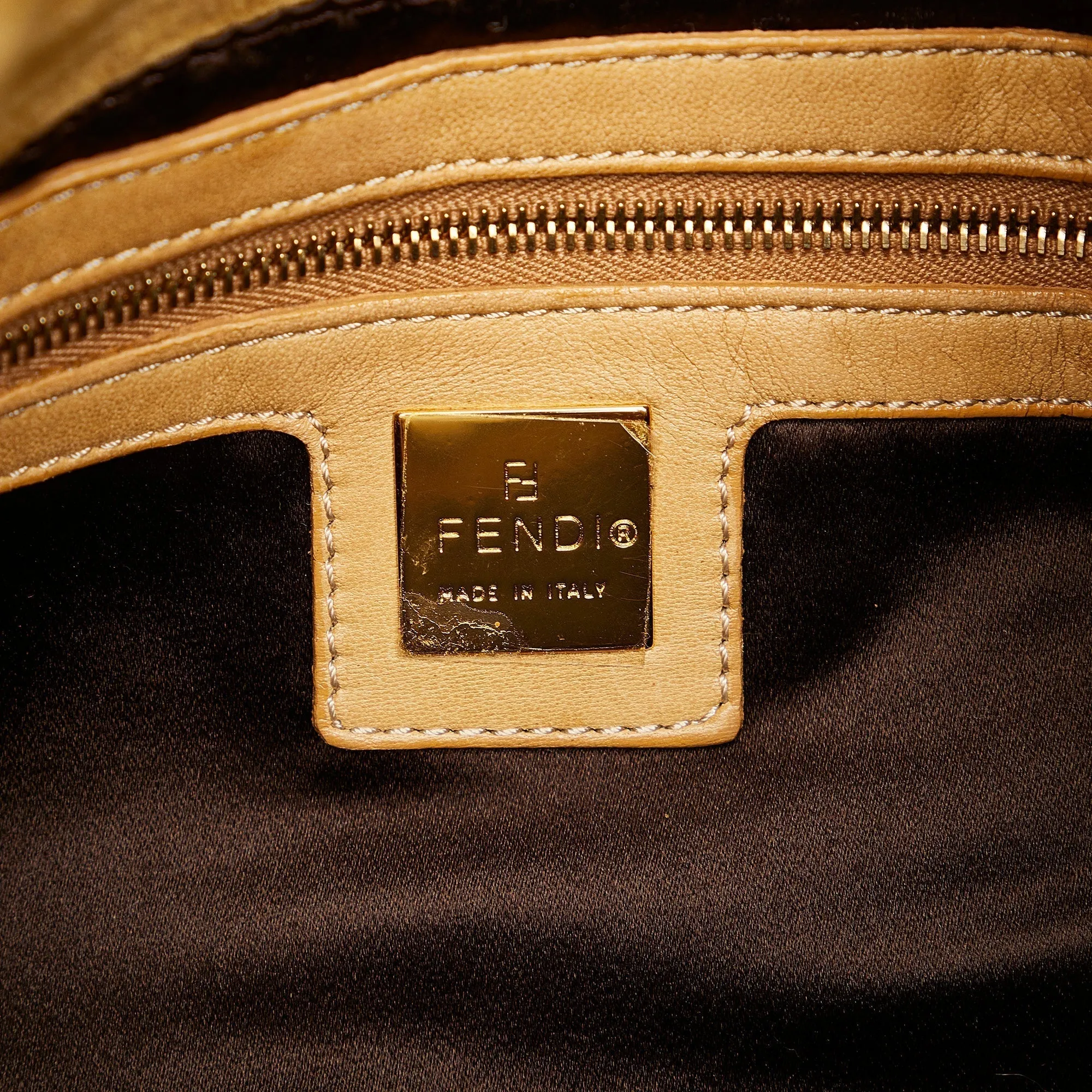 FENDI Suede Mamma Forever Shoulder Bag