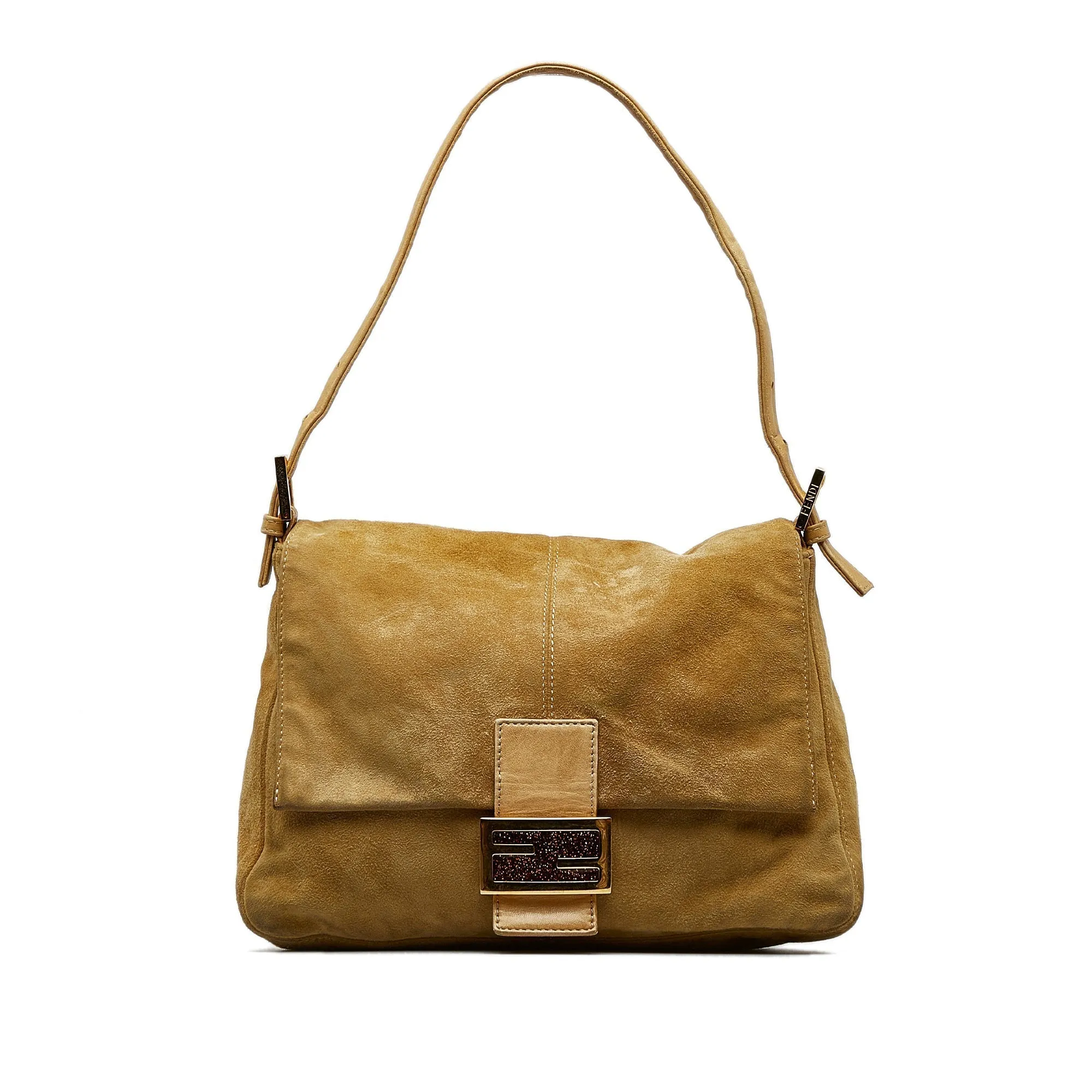 FENDI Suede Mamma Forever Shoulder Bag