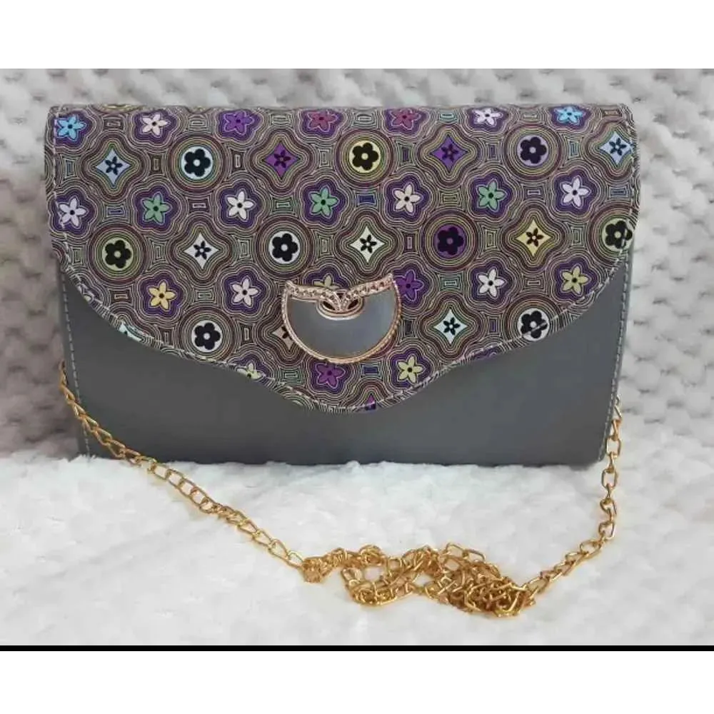 Floral Printed Grey Sling/Cross body bag For Women/Ladies