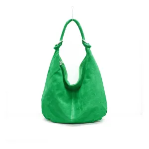 Genuine Suede Leather Large Hobo Shopper