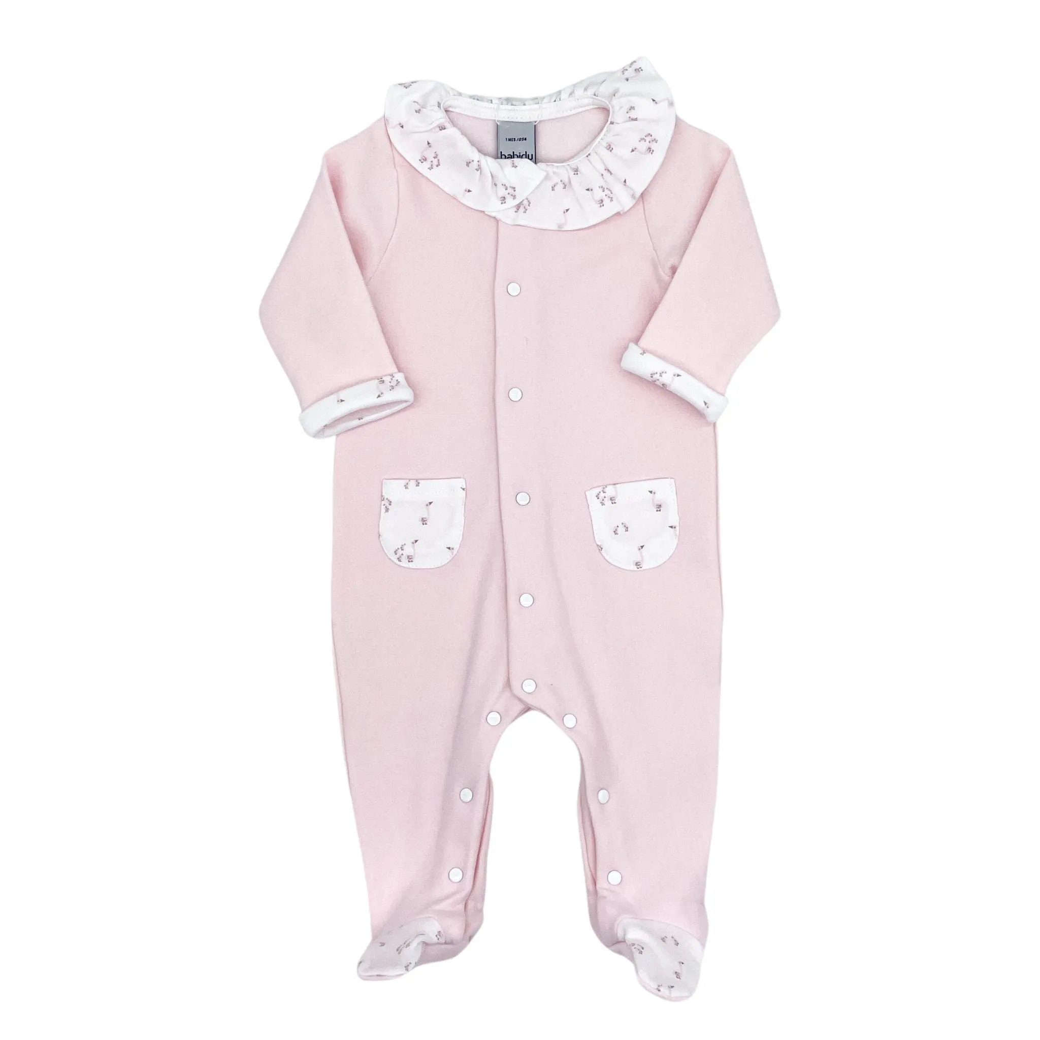 Girls Cotton Fleece Footie