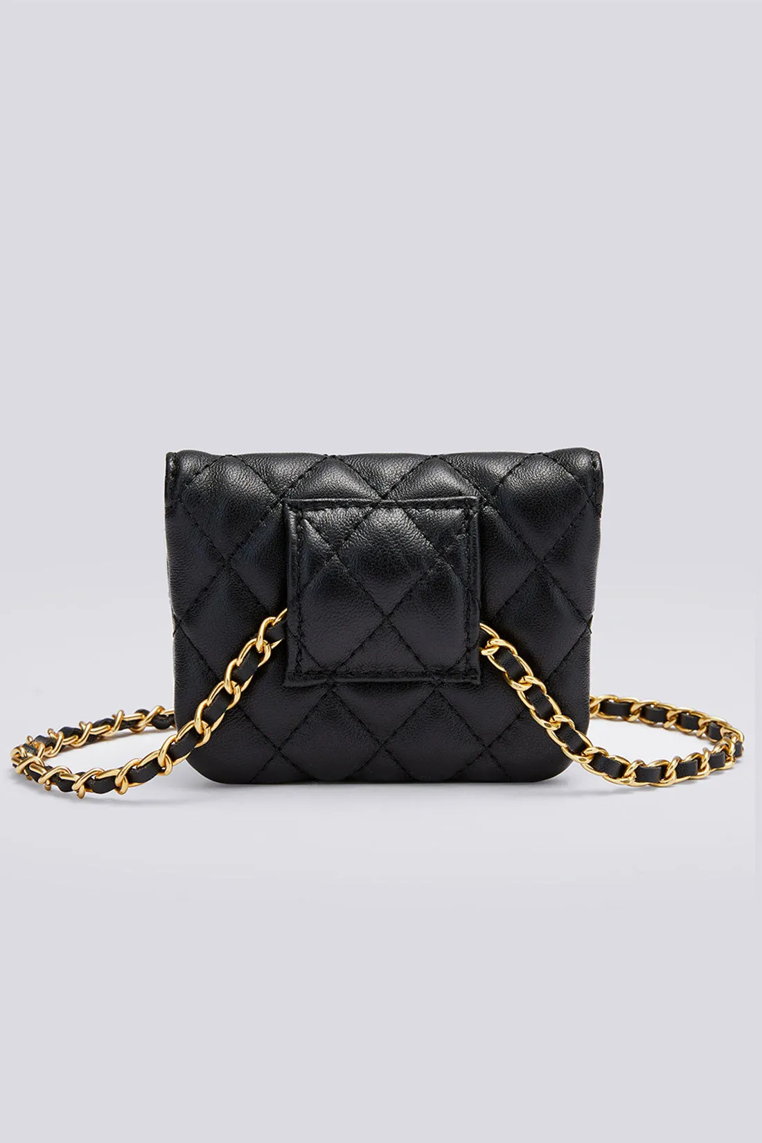 Gold Mini Square Flap Bag