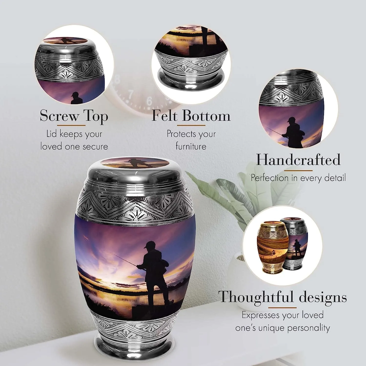 Gone Fishing Cremation Urns