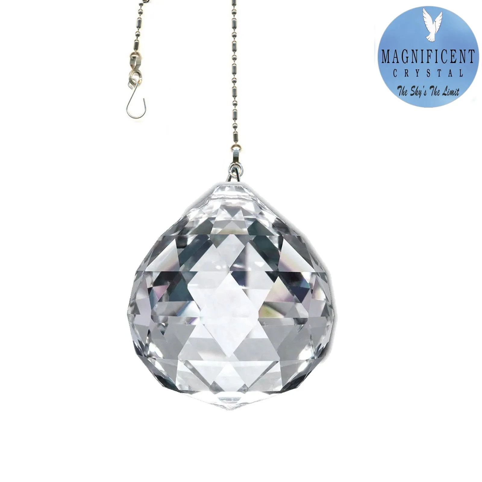 Hanging Crystal Suncatcher 30mm Magnificent Crystal Clear Ball Prism