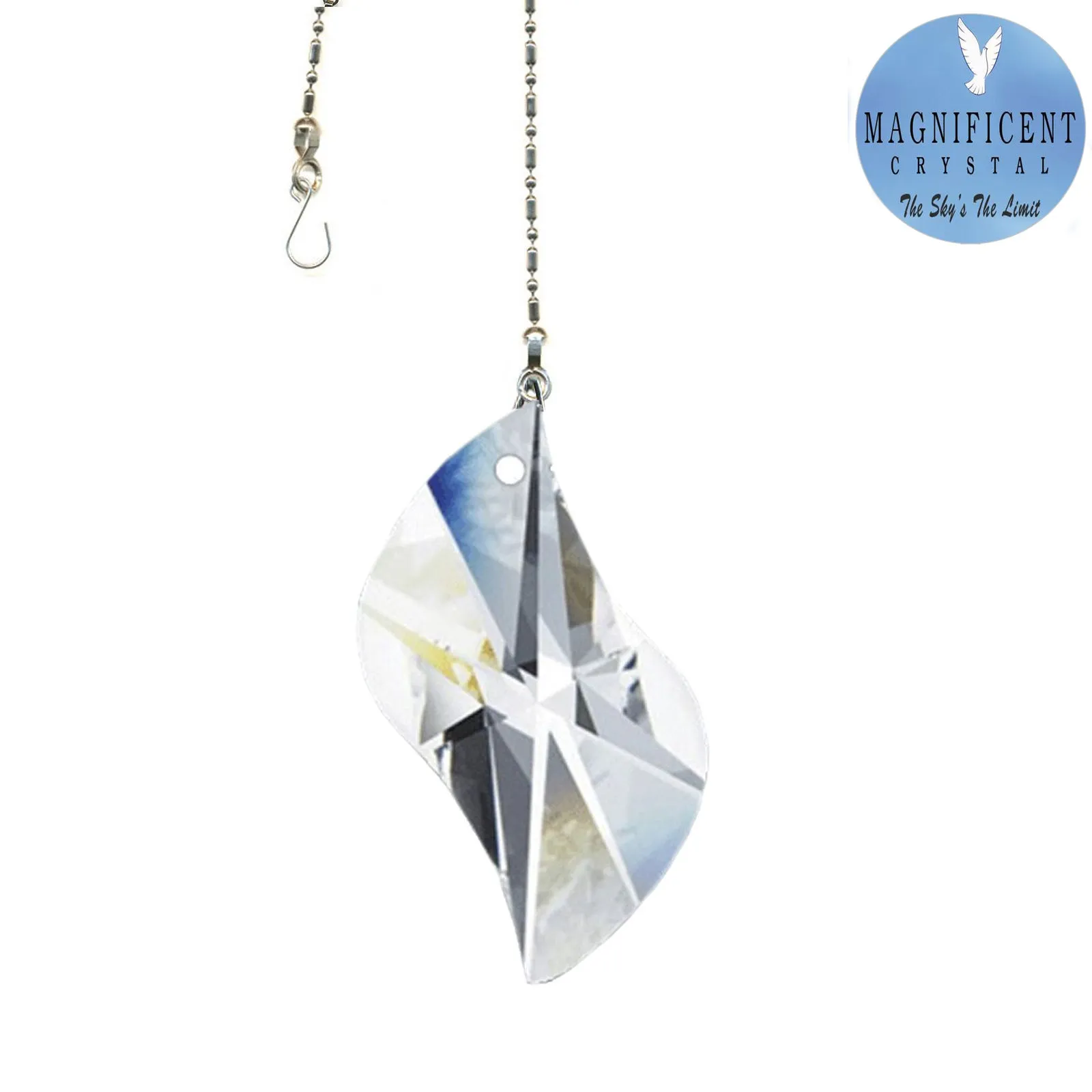 Hanging Crystal Suncatcher 3.5-in Magnificent Crystal Clear Pendent Prism