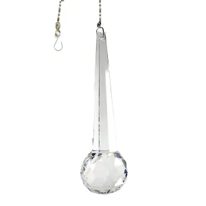 Hanging Crystal Suncatcher 4-in Magnificent Crystal Clear Combination Drop Prism