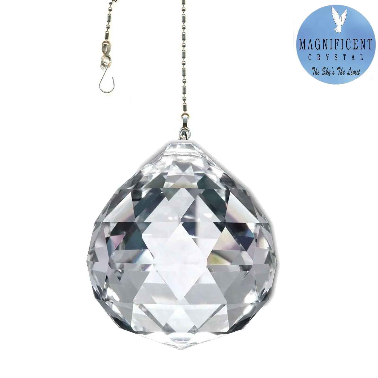 Hanging Crystal Suncatcher 40mm Magnificent Crystal Clear Ball Prism