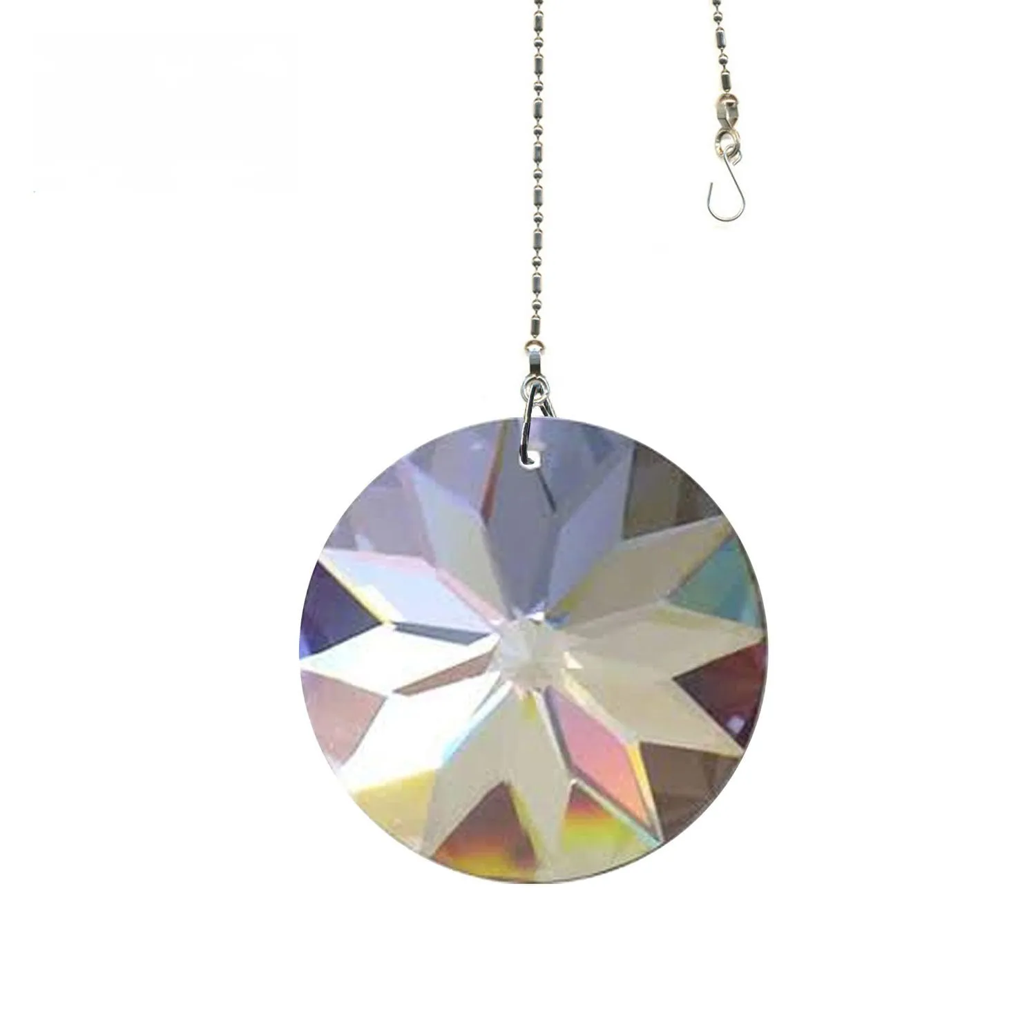 Hanging Crystal Suncatcher 40mm Magnificent Crystal Clear Sun Disk Prism