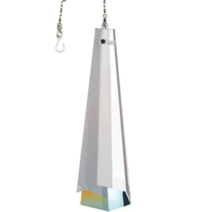 Hanging Crystal Suncatcher 5-in Magnificent Crystal Clear Wizard Hat Prism