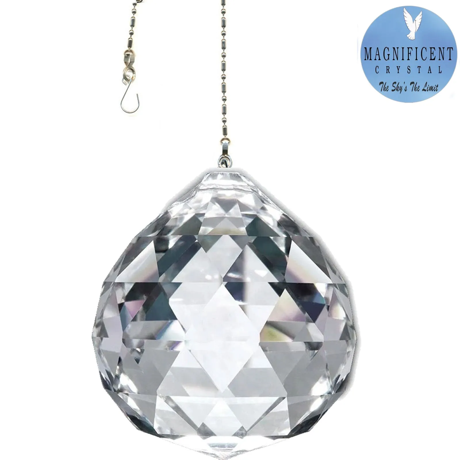 Hanging Crystal Suncatcher 50mm Magnificent Crystal Clear Ball Prism