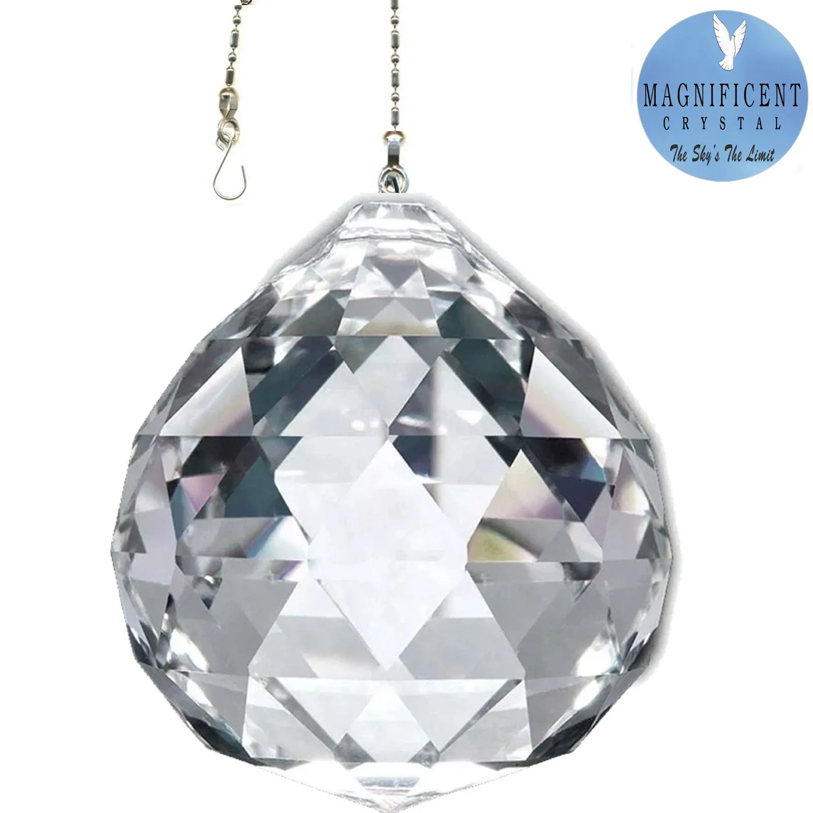 Hanging Crystal Suncatcher 70mm Magnificent Crystal Clear Ball Prism