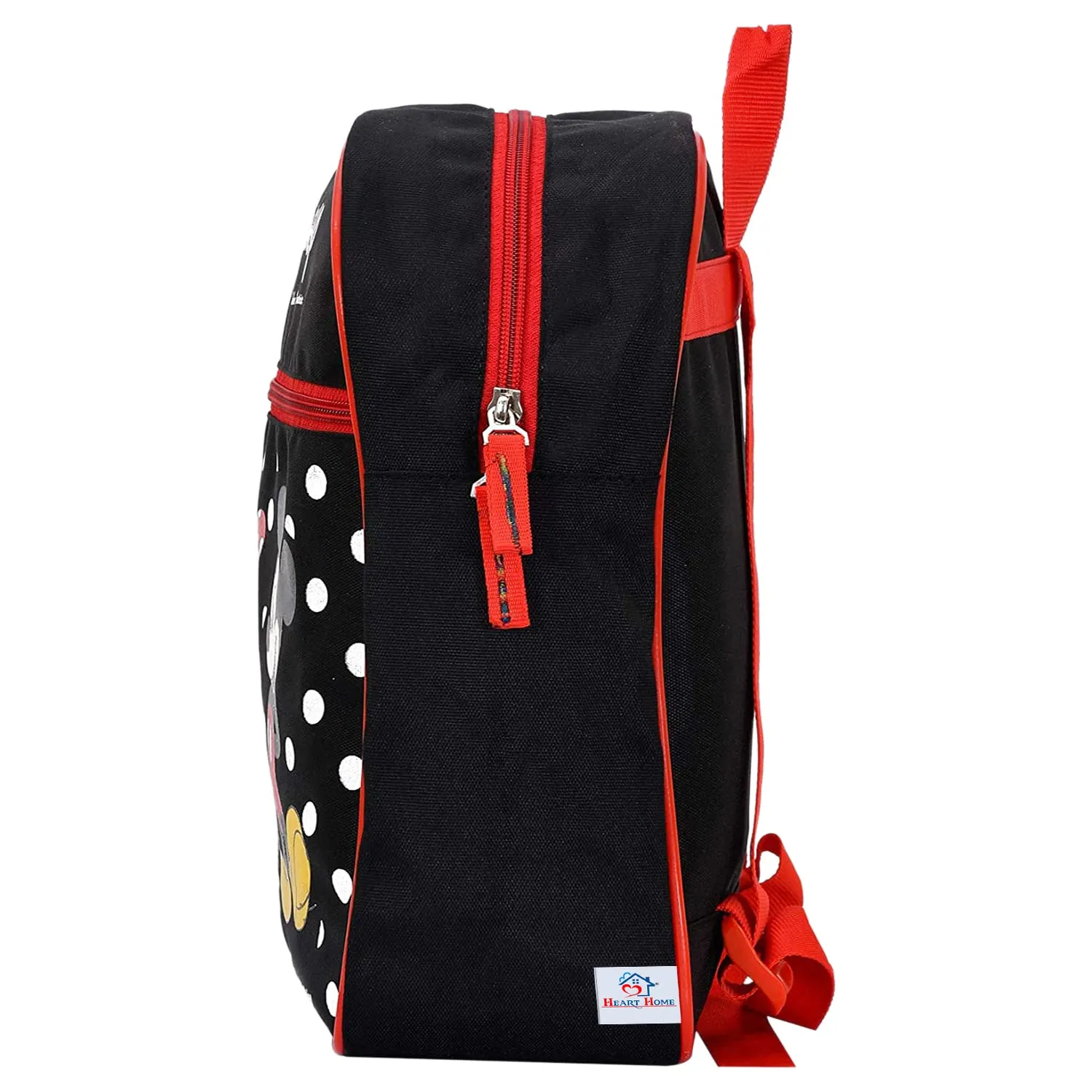 Heart Home Disney Minnie & Mickey Printed Rexien Lightweight, Portable School Bag, Backpack, Bookbag For Kids (Black)