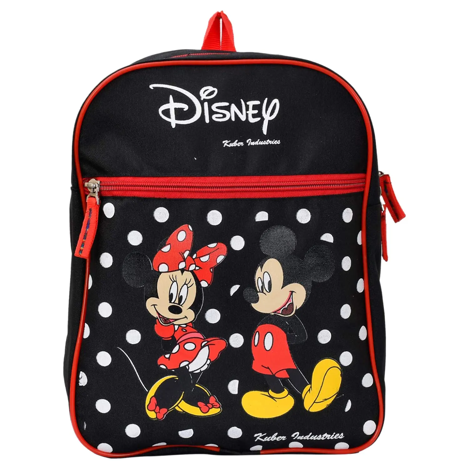 Heart Home Disney Minnie & Mickey Printed Rexien Lightweight, Portable School Bag, Backpack, Bookbag For Kids (Black)