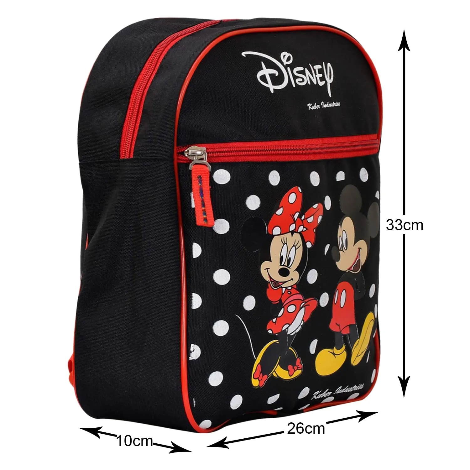 Heart Home Disney Minnie & Mickey Printed Rexien Lightweight, Portable School Bag, Backpack, Bookbag For Kids (Black)