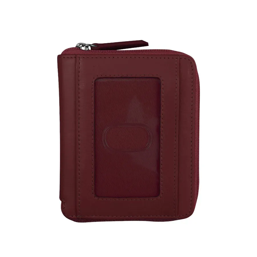 ili New York RFID Zip Around Leather Wallet- 7859