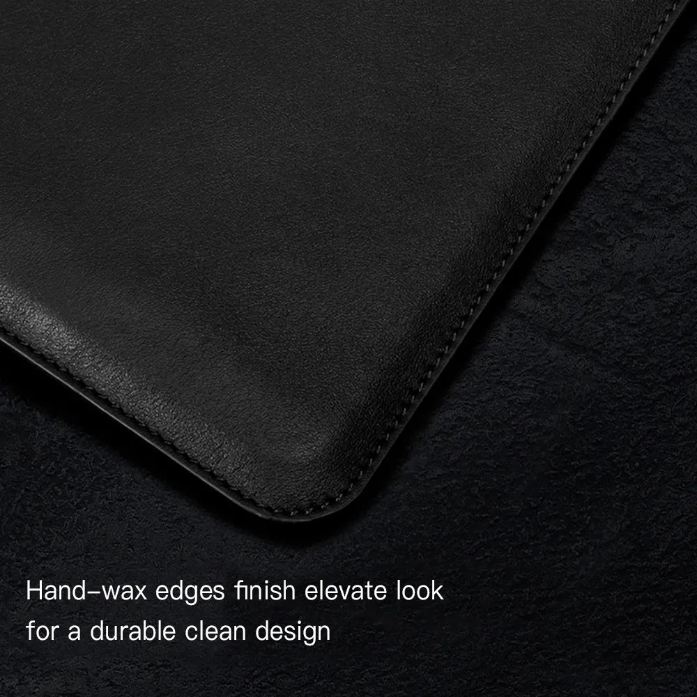 iPad Air / iPad Pro Sleeve Italian Napa Leather – Midnight Black