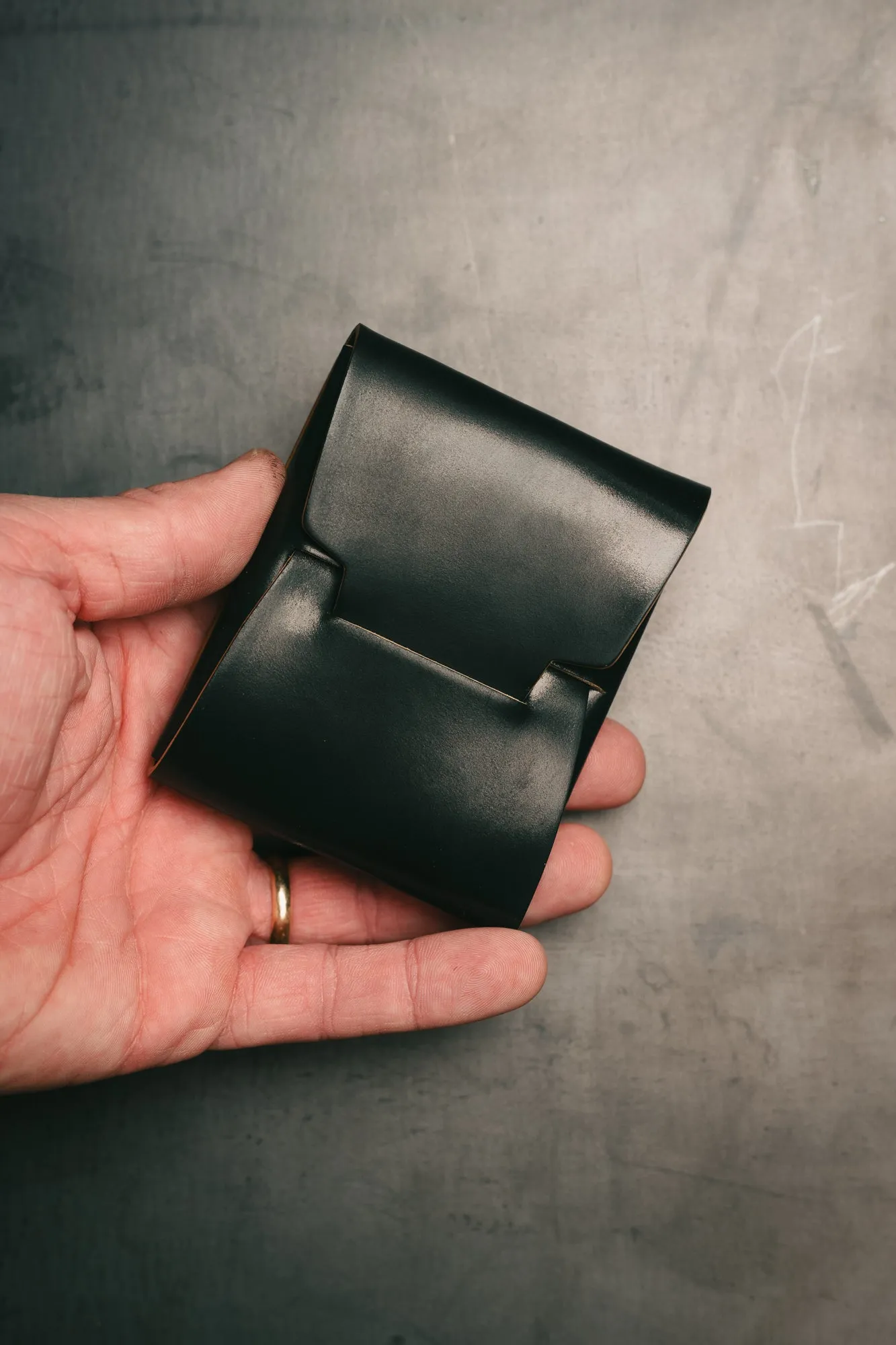 Johnny Wallet - Black Horween Shell Cordovan