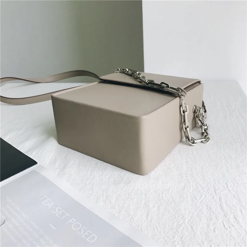 Leather Cross Body Box Phone Bag