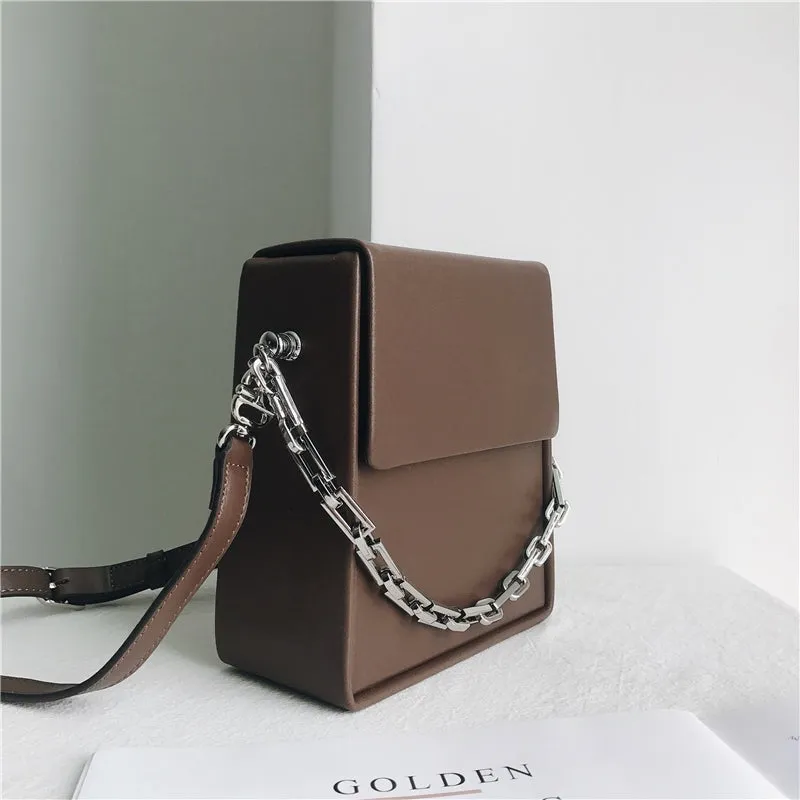 Leather Cross Body Box Phone Bag