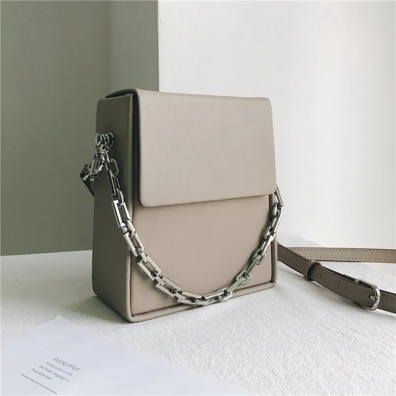 Leather Cross Body Box Phone Bag