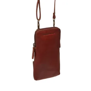 Leather Phone Pouch Cognac Cuba