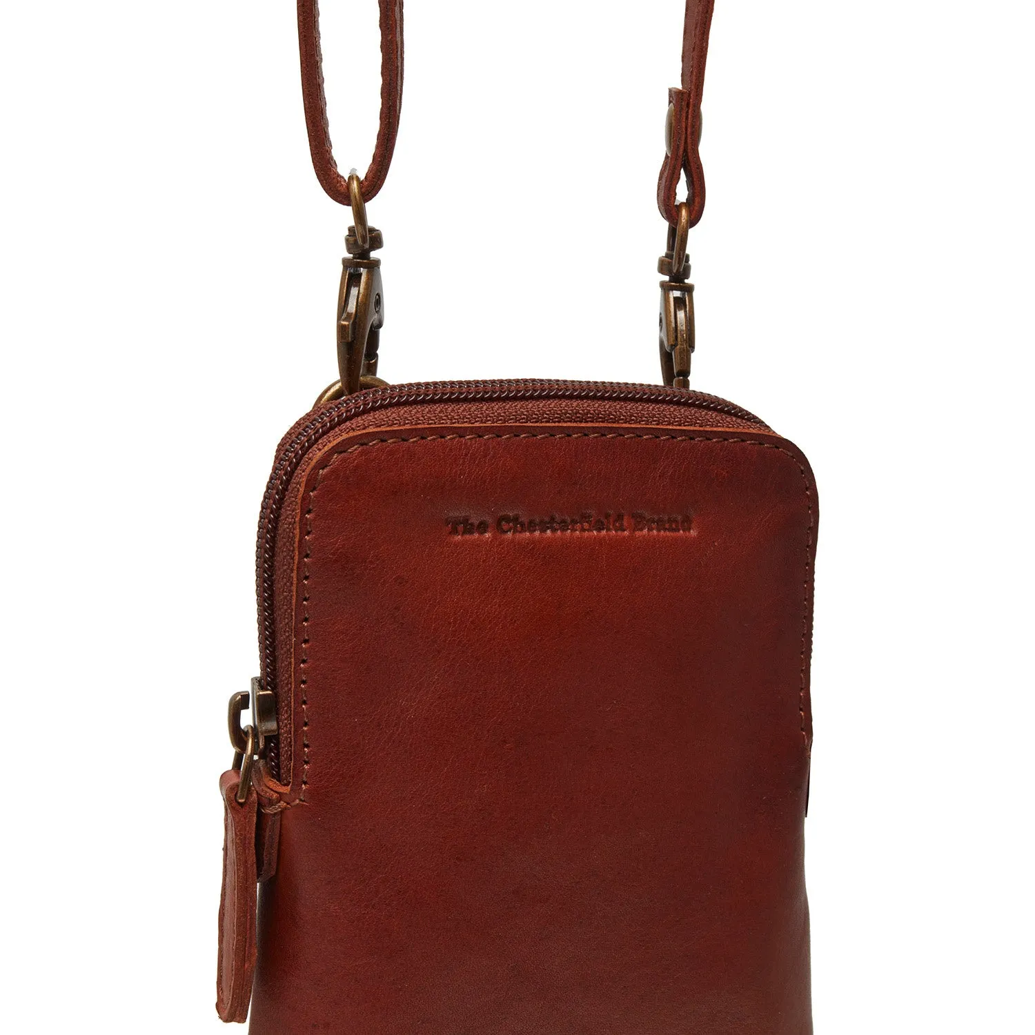 Leather Phone Pouch Cognac Cuba