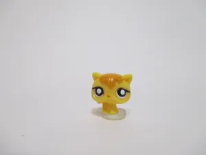 Littlest Pet Shop Yellow Tiniest Teeniest Baby Cat Kitten T214 Authentic Lps NOV13J