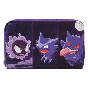 Loungefly Pokémon Gastly Evolutions Zip Around Wallet