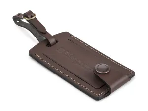 Luggage Tally - Chocolate Leather / Brass Buckle