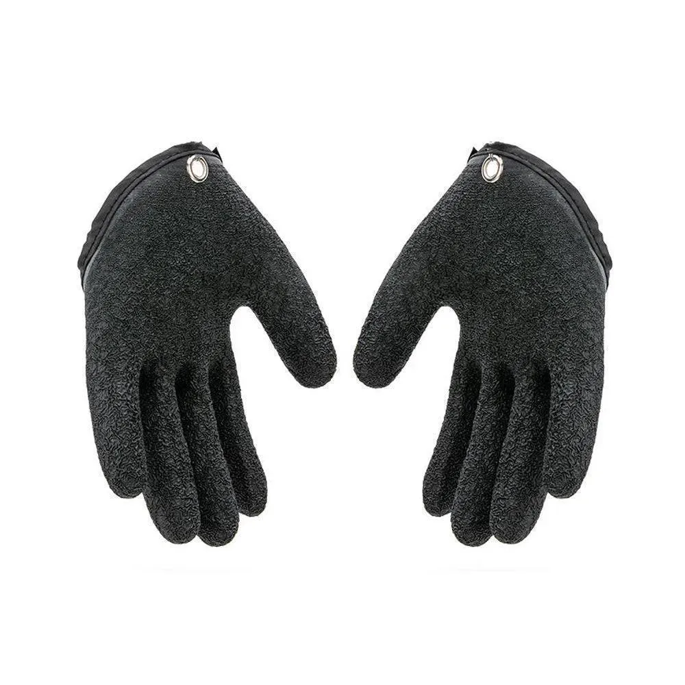 Magnet Release Full Finger Fishing Gloves with Anti-slip and Puncture Resistant Latex - Ideal for Hooks and Tools