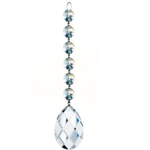 Magnificent Crystal Classic Almond Prism 2.5-inches Clear, 6 Crystal Beads